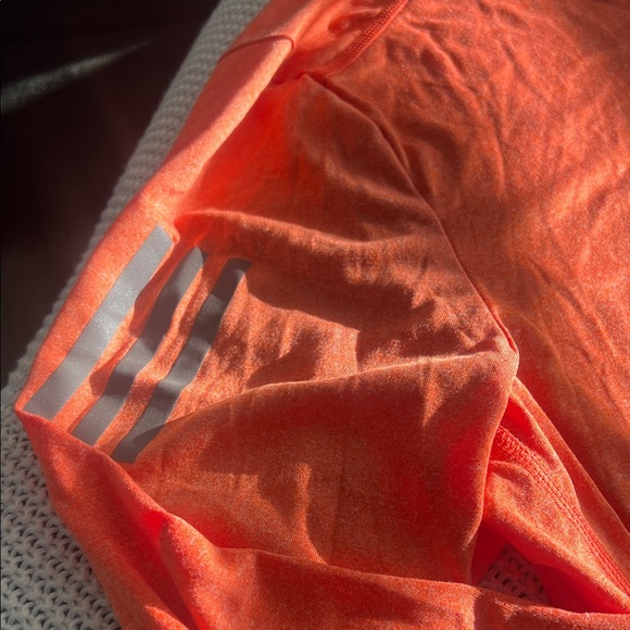 Adidas Men's Bright Orange 1/4 Zip Jacket - Picture 5 of 9